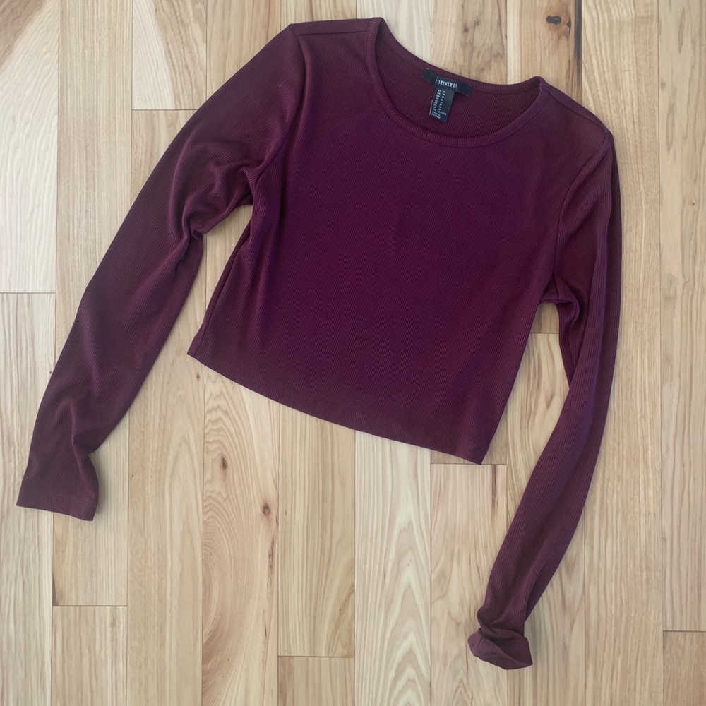 Long sleeve crop top